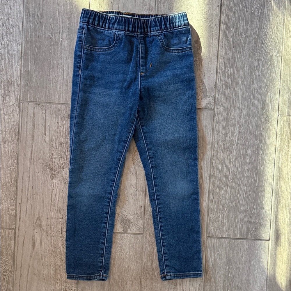 Girls Crewcuts Classic Blue Pull-On Jeans, Size 6
